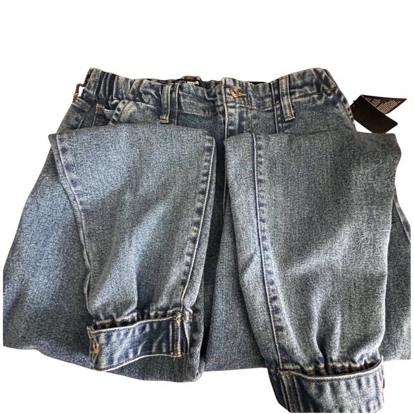 Fashion Nova Never Looking Back Denim Joggers Size M Medium Blue Wash - Picture 15 of 15